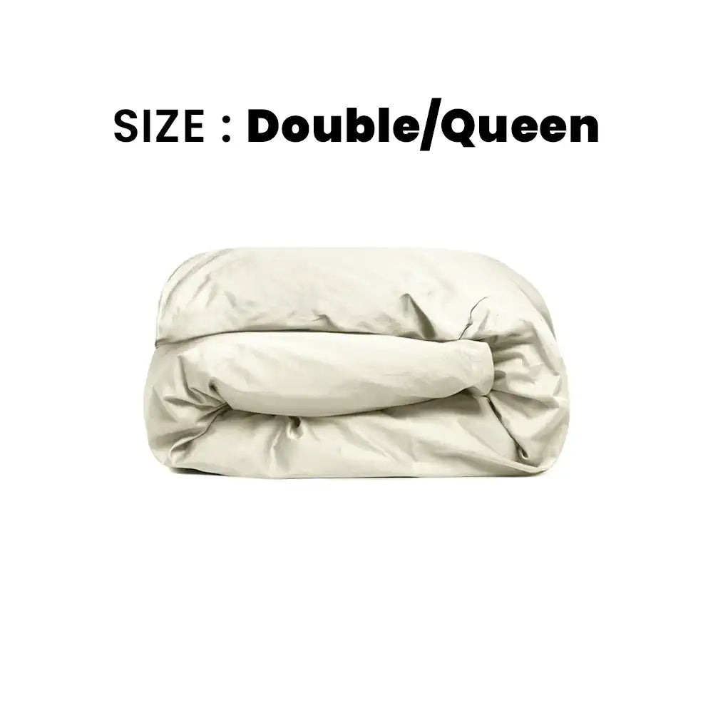 ths giza cotton double queen duvet cover ivory