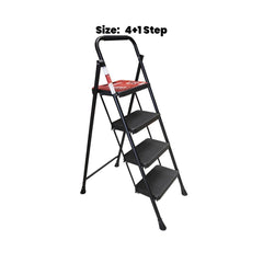 THS Heavy Duty Step Ladder 4+1, black