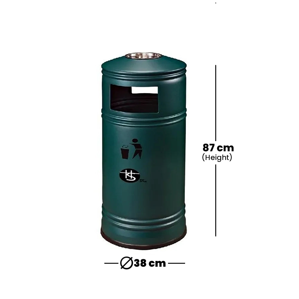 THS 10F-33LT Green Outdoor Ashtray Bin 33 L