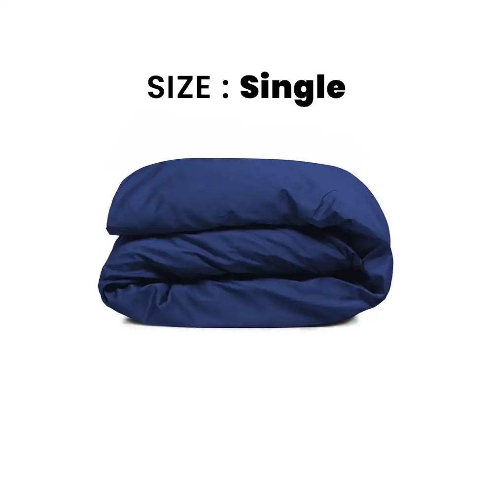 ths giza cotton single duvet cover indigo blue