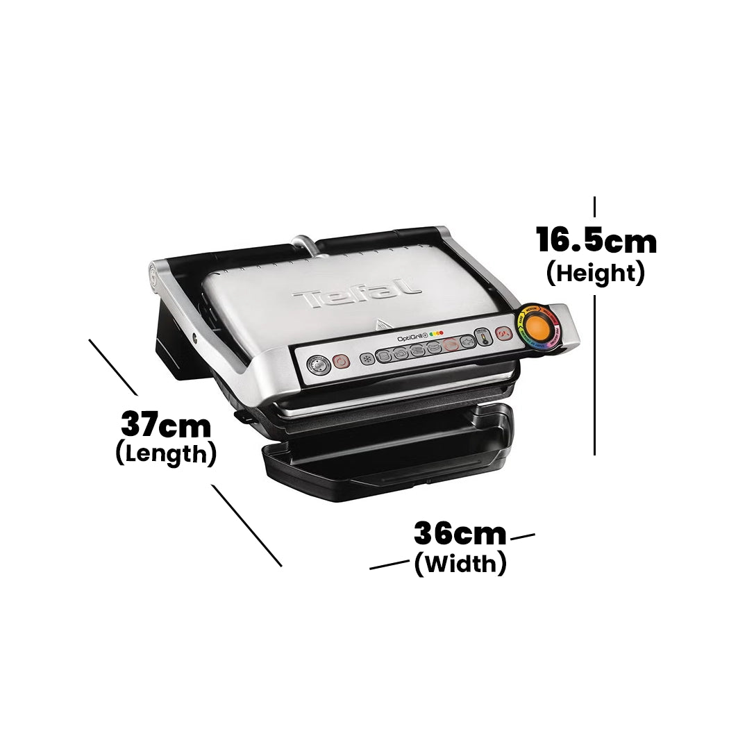 Tefal 4 Portion OptiGrill Plus Health Grill, 2 kW