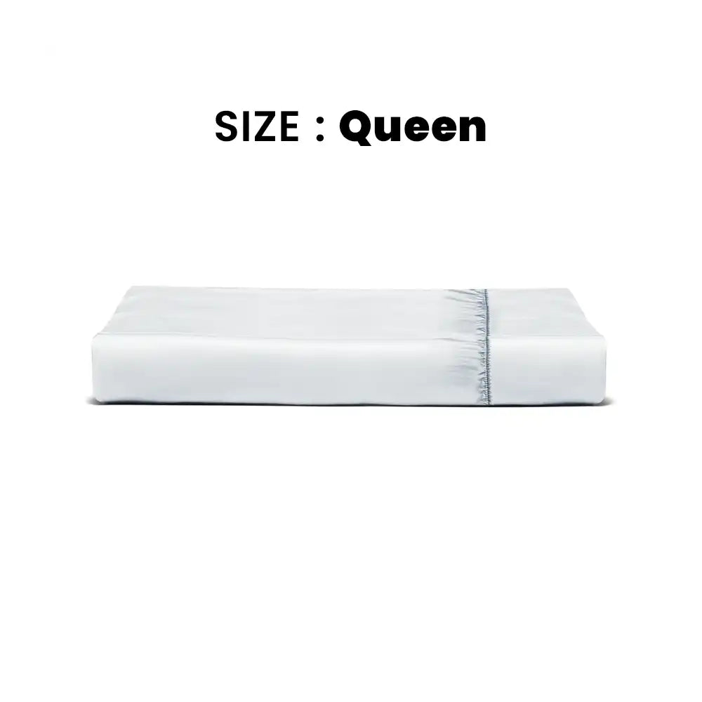 ths giza cotton queen fitted bed sheet silver grey