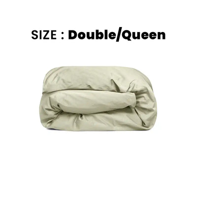 ths giza cotton double queen duvet cover silver green