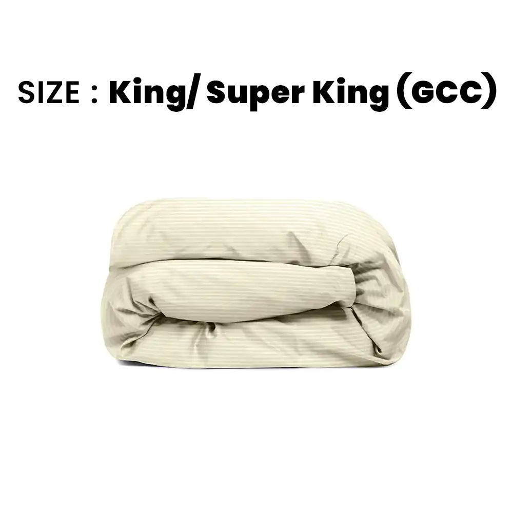 ths zen stripes king super king duvet cover ivory