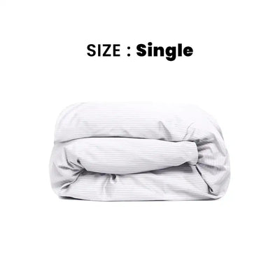 ths zen stripes single twin duvet cover white