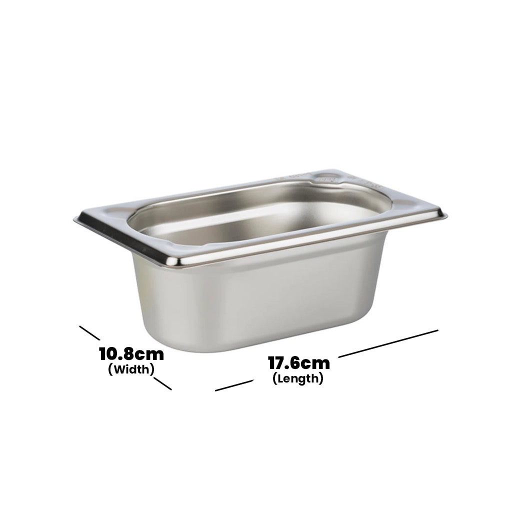 Viraj Stainless Steel GN 1/9 Pan, Height 6.5CM