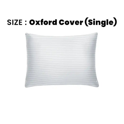 ths zen stripes single cotton oxford pillow cover silver grey