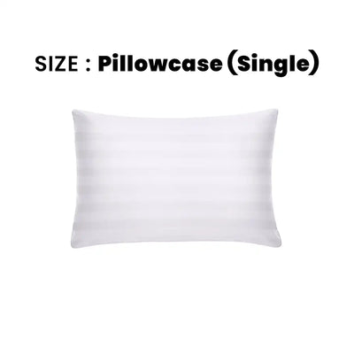 ths eternal stripes single cotton pillowcase white