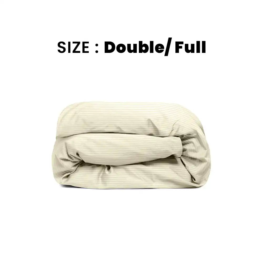 ths zen stripes double full duvet cover ivory