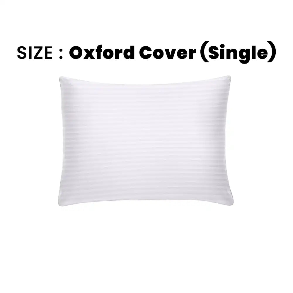 ths zen stripes single cotton oxford pillow cover white