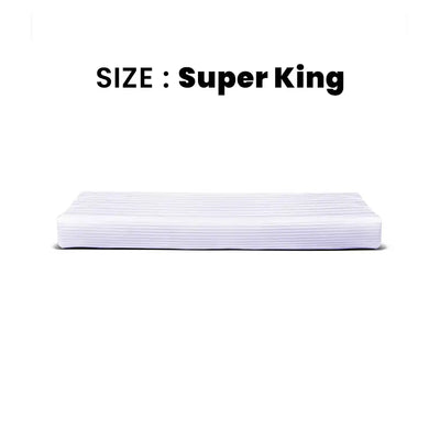 ths zen stripes super king cotton flat bed sheet grey