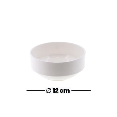 Tribeca Polycarbonate White Round Bowl  12 Cm, BOX QUANTITY 60 PCS