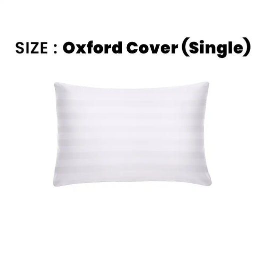 ths eternal stripes single cotton oxford pillow cover white