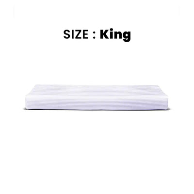 ths zen stripes king cotton flat bed sheet grey