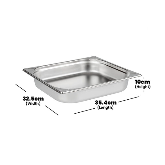 Viraj Stainless Steel GN 2/3 Pan, Height 10cm