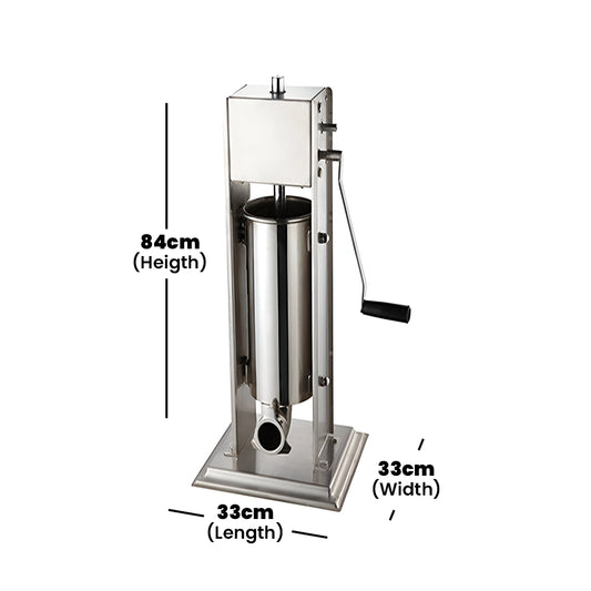 THS QJH-K7 Manual Sausage Stuffer, 8 L, 33 x 33 x 84 cm