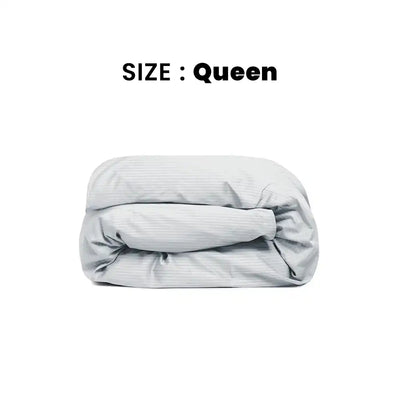 ths zen stripes queen duvet cover glacier