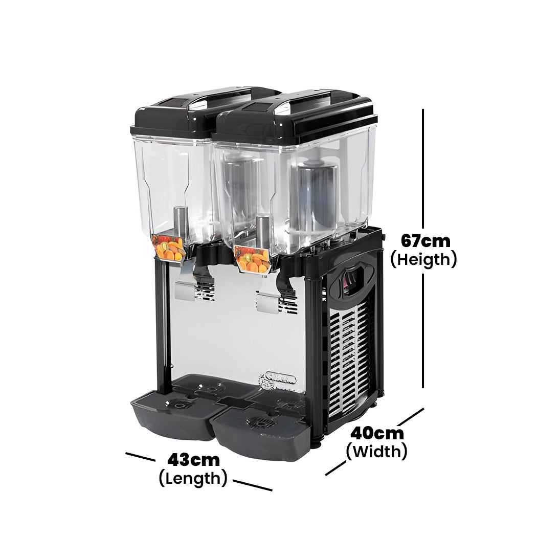 Cofrimell Juice Dispenser, 2 x 12 L, 280 W, 40 x 43 x 67 cm