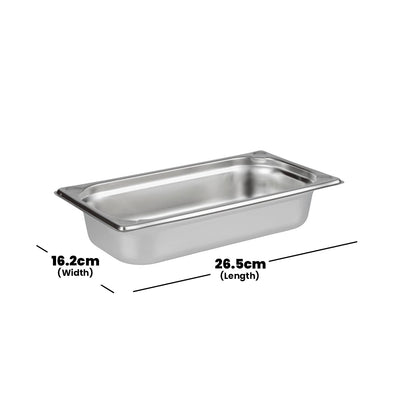 Viraj Stainless Steel GN 1/4 Pan, Height 6.5CM