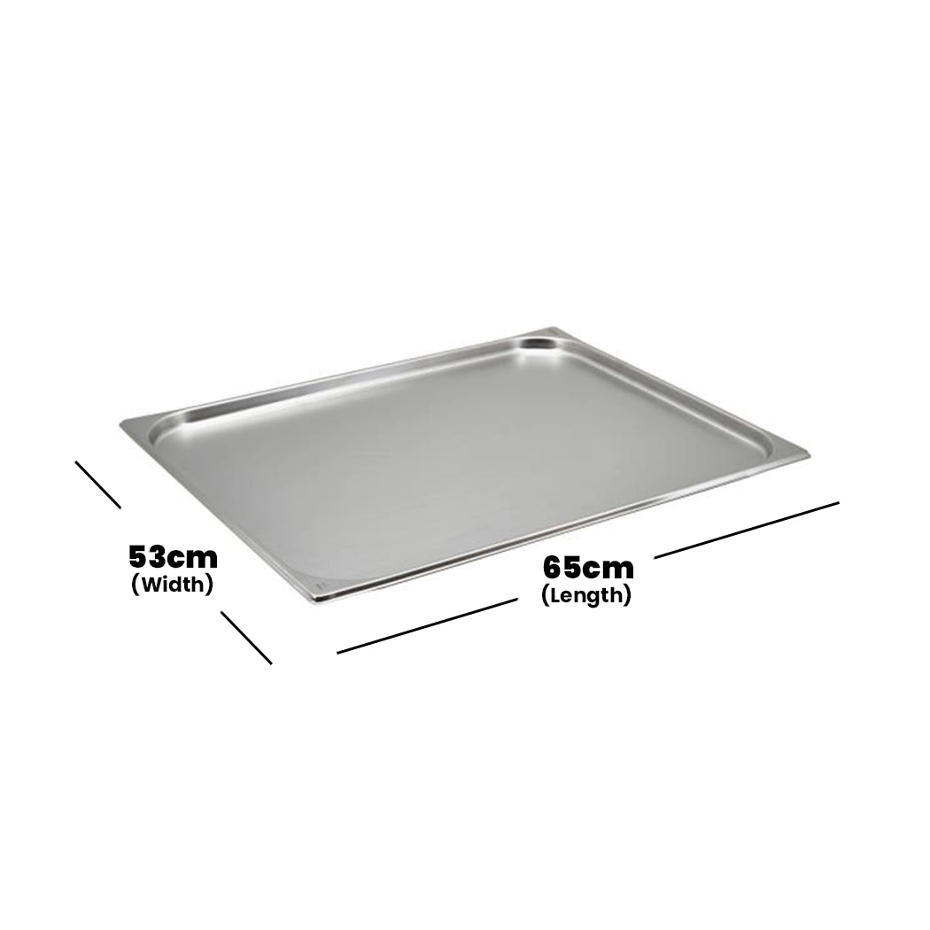 Viraj Stainless Steel GN 2/1 Pan, Height 2CM