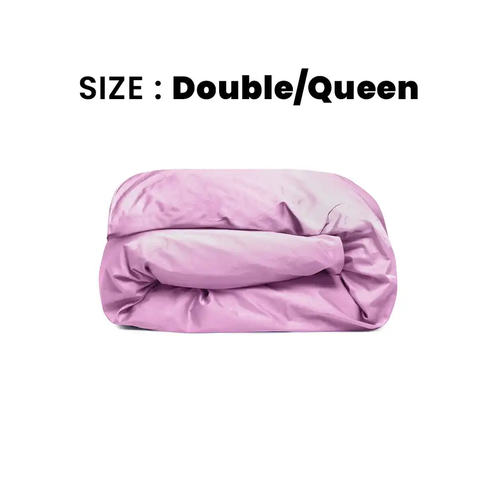 ths giza cotton double queen duvet cover mauve