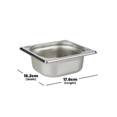 Viraj Stainless Steel GN 1/6 Pan, Height 6.5CM