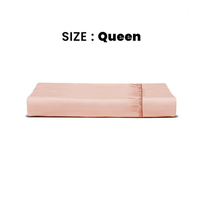 ths giza cotton queen fitted bed sheet rose