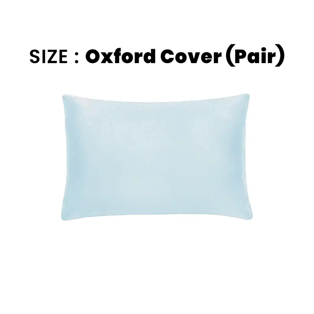 ths giza cotton oxford pillow cover pair baby blue