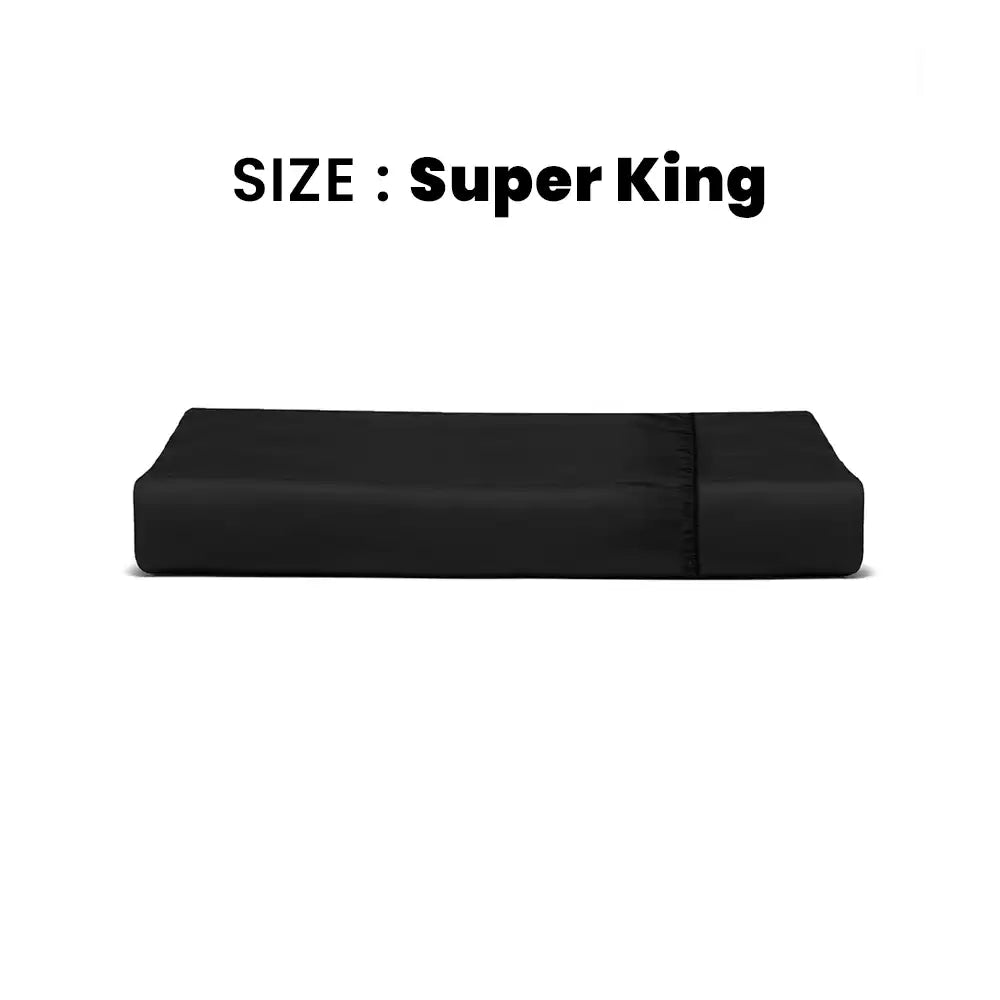 ths giza cotton super king fitted bed sheet onyx