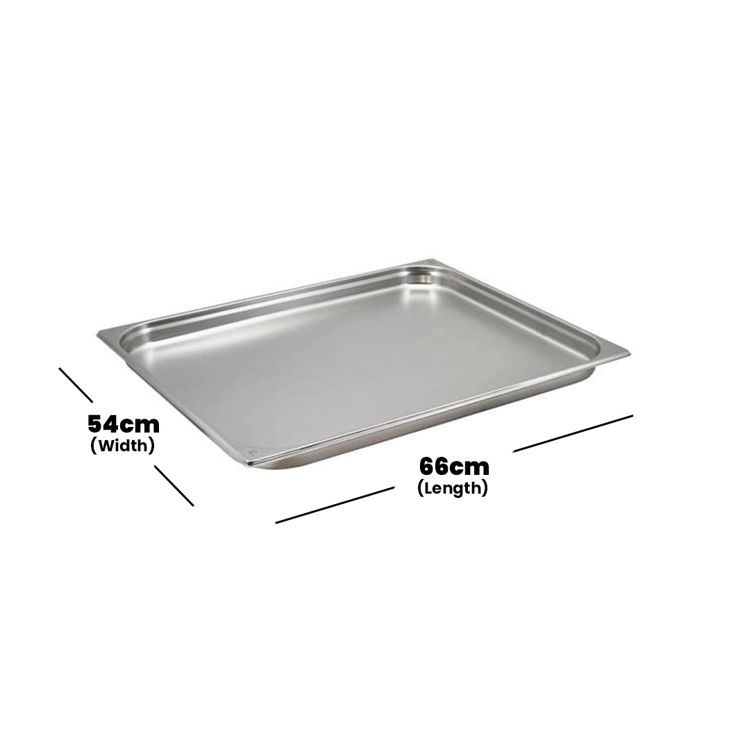 Viraj Stainless Steel GN 2/1 Pan, Height 4CM