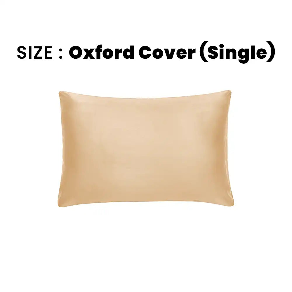 ths giza cotton single oxford pillow cover beige