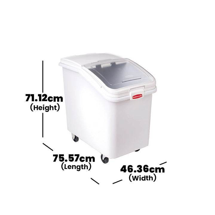 rubbermaid ingredient bin with scoop 116l