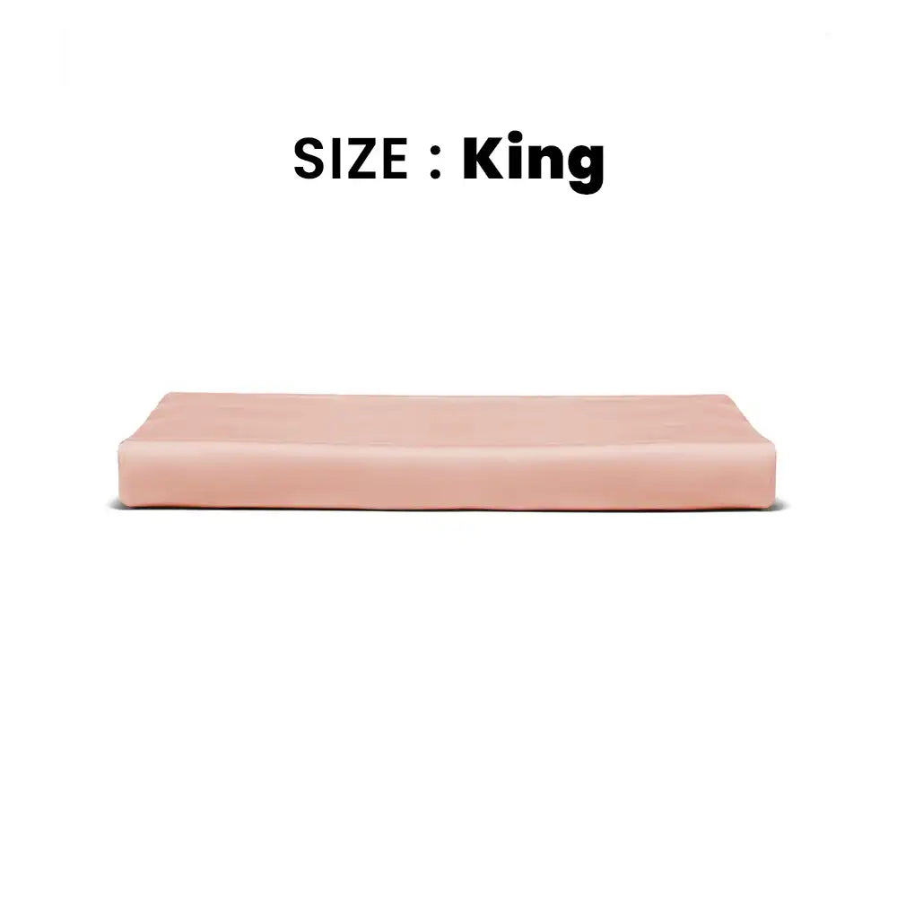 ths giza cotton king flat bed sheet rose