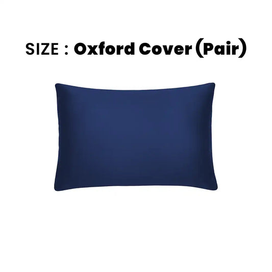 ths giza cotton oxford pillow cover pair indigo blue