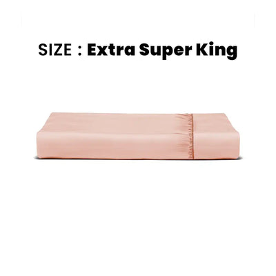 ths giza cotton extra super king fitted bed sheet rose