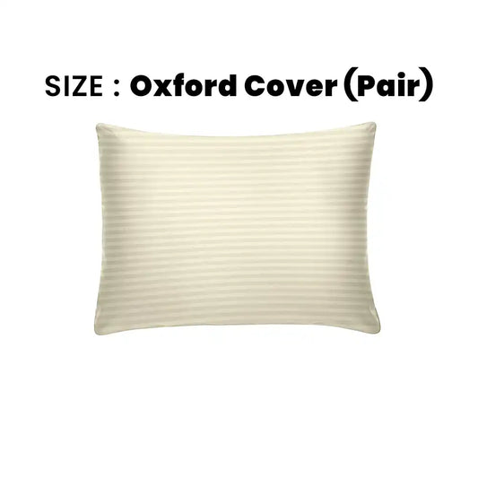 ths zen stripes cotton oxford pillow cover pair ivory