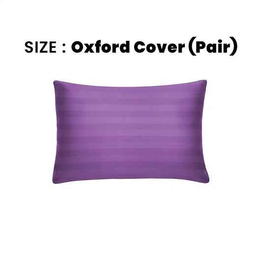 ths eternal stripes cotton oxford pillow cover pair purple