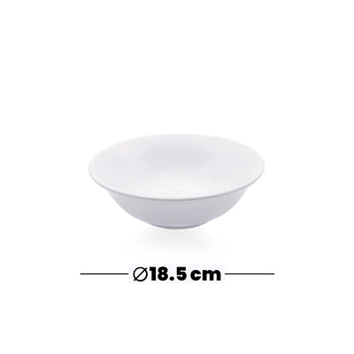 Tribeca Polycarbonate White Soup Bowl 18.5 Cm, BOX QUANTITY 36 PCS