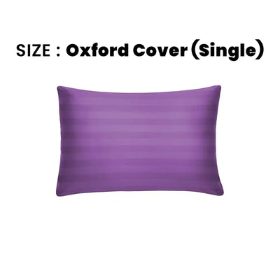 ths eternal stripes single cotton oxford pillow cover purple