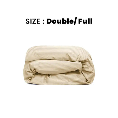 ths zen stripes double full duvet cover beige