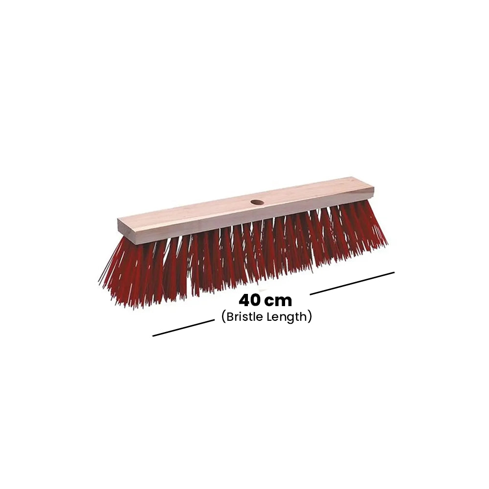 THS NB421 Heavy Duty Street Broom 40cm With Wooden Handle