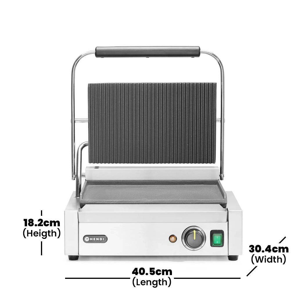 RM Gastro Contact Grill Single Plate, 3 kW, 30.4 x 40.5 x 18.2 cm