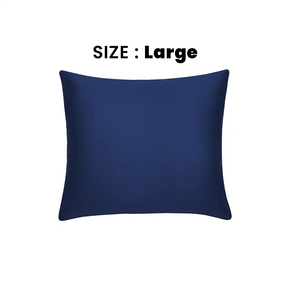 ths giza cotton large cushion cover indigo blue