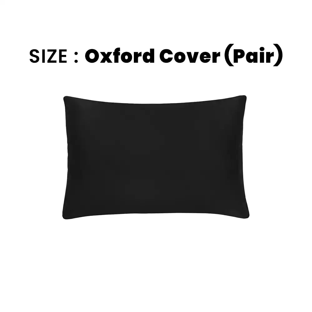 ths giza cotton oxford pillow cover pair onyx