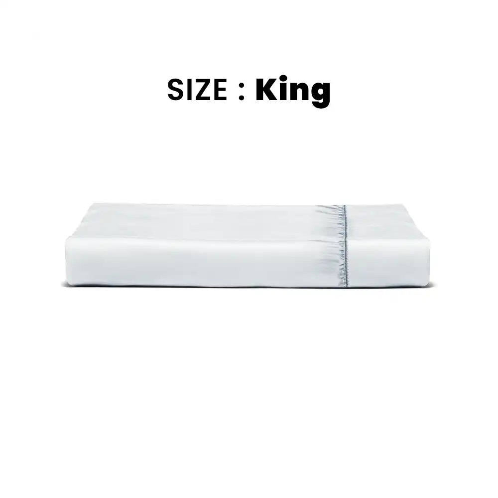 ths giza cotton king fitted bed sheet silver grey