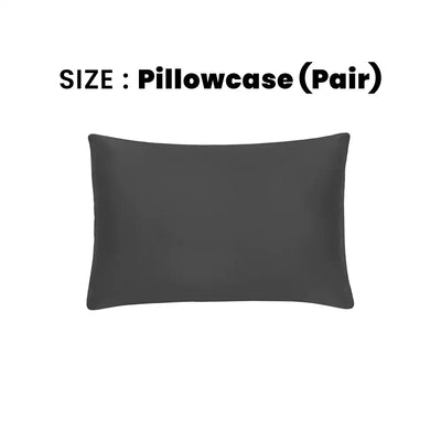 ths giza cotton pillowcase pair charcoal grey