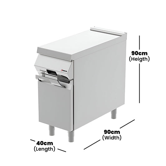 Desco Single Neutral Element with Drawer and Hined Door, 40 x 90 x 90 cm