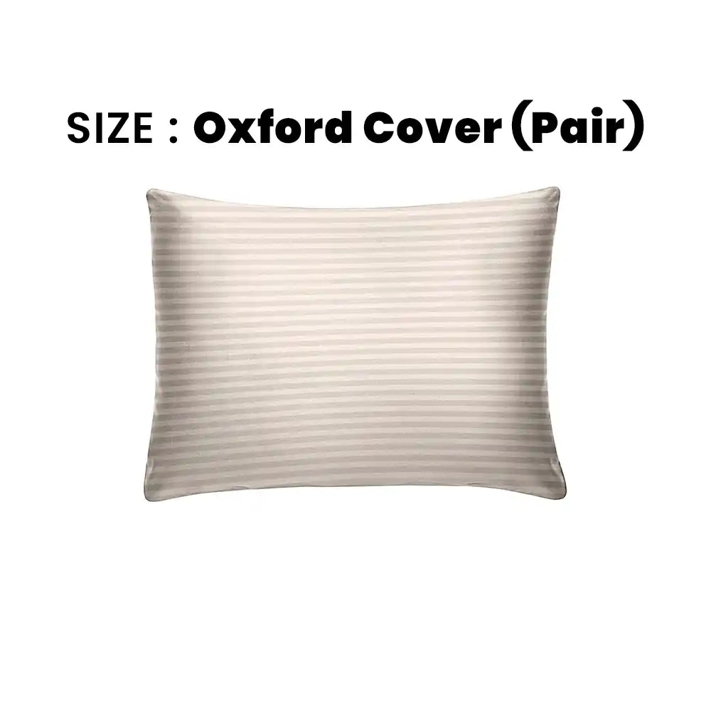 ths zen stripes cotton oxford pillow cover pair pearl