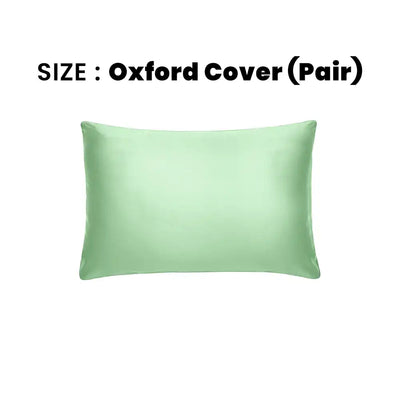 ths giza cotton oxford pillow cover pair sage green