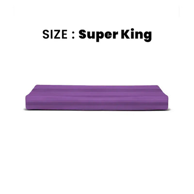 ths eternal stripes super king cotton flat bed sheet purple